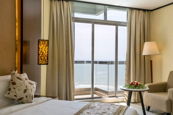The best Sea and Pool View Suite in Cox’s Bazaar offers stunning ocean views right from your balcony.